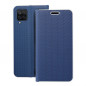Samsung Galaxy A12 Portefeuilles LUNA Book Carbon Fibre de carbone, Élégant  Bleu