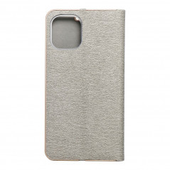 Apple iPhone 12 mini Portefeuilles LUNA Book Gold Élégant  Argenté
