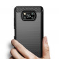 XIAOMI Poco X3 NFC Coque Carbon Élégant  Noir