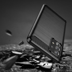Samsung Galaxy A72 LTE Coque Carbon Élégant  Noir