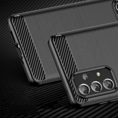 Samsung Galaxy A72 LTE Coque Carbon Élégant  Noir