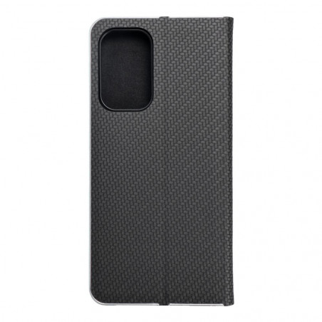 Samsung Galaxy A33 Portefeuilles LUNA Book Carbon Fibre de carbone, Élégant  Noir