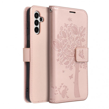 Samsung Galaxy A04s Portefeuilles MEZZO Book Arbre  Or rose