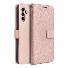 Samsung Galaxy A04s Portefeuilles MEZZO Book Mandala  Or rose