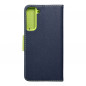 Samsung Galaxy S22 Plus Portefeuilles Fancy Book Marine / Citron vert