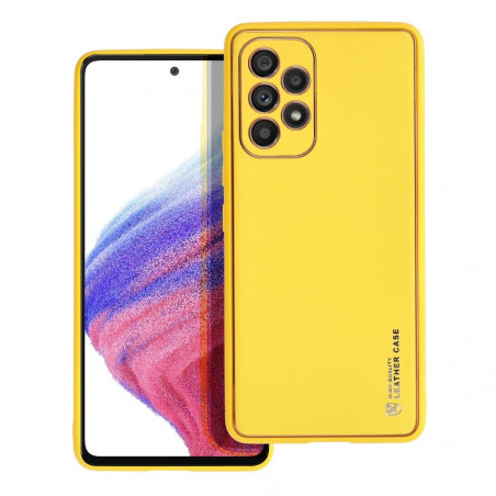 Samsung Galaxy A53 5G Coque Leather Jaune