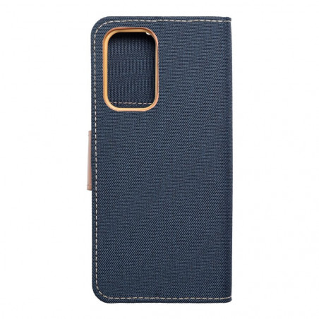 Samsung Galaxy A33 Portefeuilles Canvas Book Bleu marine