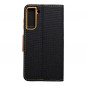 Samsung Galaxy S21 FE 5G Portefeuilles Canvas Book Noir
