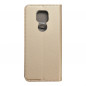 Motorola Moto E7 Plus Portefeuilles Smart Case Book Or