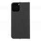 Apple iPhone 12 Portefeuilles LUNA Book Carbon Fibre de carbone, Élégant  Noir