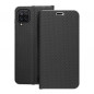 Samsung Galaxy A12 Portefeuilles LUNA Book Carbon Fibre de carbone, Élégant  Noir