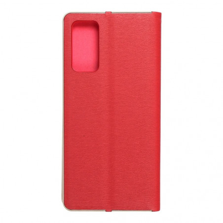 Samsung Galaxy S20 FE Portefeuilles LUNA Book Gold Élégant  Rouge