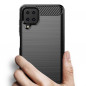 Samsung Galaxy A12 Coque Carbon Élégant  Noir
