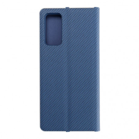 Samsung Galaxy S20 FE Portefeuilles LUNA Book Carbon Fibre de carbone, Élégant  Bleu