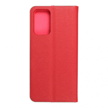 Samsung Galaxy A72 5G Portefeuilles LUNA Book Gold Élégant  Rouge
