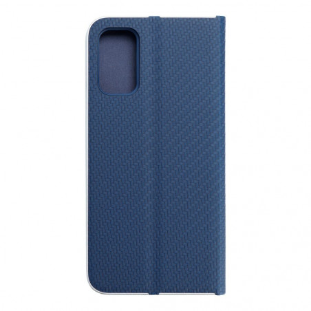 XIAOMI Poco M3 Pro Portefeuilles LUNA Book Carbon Fibre de carbone, Élégant  Bleu