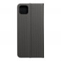 Samsung Galaxy A22 5G Portefeuilles LUNA Book Carbon Fibre de carbone, Élégant  Noir