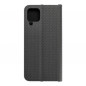 Samsung Galaxy A22 LTE Portefeuilles LUNA Book Carbon Fibre de carbone, Élégant  Noir