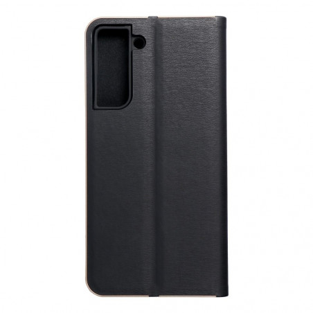 Samsung Galaxy S21 FE 5G Portefeuilles LUNA Book Gold Élégant  Noir