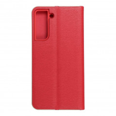 Samsung Galaxy S21 FE 5G Portefeuilles LUNA Book Gold Élégant  Rouge