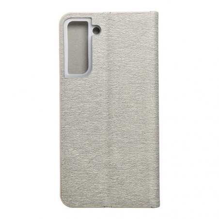 Samsung Galaxy S21 FE 5G Portefeuilles LUNA Book Gold Élégant  Argenté