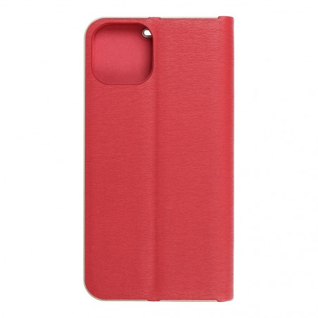 Apple iPhone 13 Portefeuilles LUNA Book Gold Élégant  Rouge