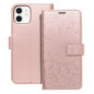 Apple iPhone 12 Portefeuilles MEZZO Book Mandala  Or rose