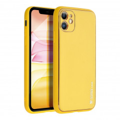 Apple iPhone 11 Coque Leather Jaune