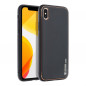 Apple iPhone XS Coque Leather Noir