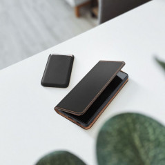 Samsung Galaxy A12 Portefeuilles Leather case SMART PRO Élégant  Noir 