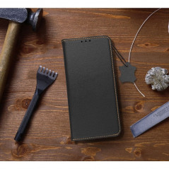 Samsung Galaxy A12 Portefeuilles Leather case SMART PRO Élégant  Noir 
