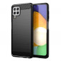 Samsung Galaxy A22 LTE Coque Carbon Élégant  Noir