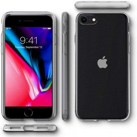 Apple iPhone SE 2020 Coque Spigen Liquid Crystal Clair comme du cristal  Transparent