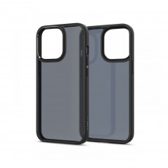 Apple iPhone 13 Pro Coque Spigen Ultra Hybrid Clair comme du cristal  Noir givré mat