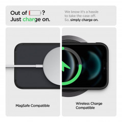 Apple iPhone 13 Pro Coque Spigen Ultra Hybrid Clair comme du cristal  Noir givré mat
