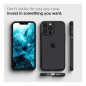 Apple iPhone 13 Pro Coque Spigen Ultra Hybrid Clair comme du cristal  Noir givré mat