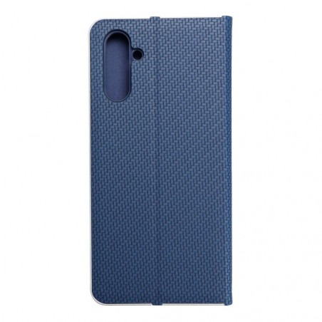Samsung Galaxy A04s Portefeuilles LUNA Book Carbon Fibre de carbone, Élégant  Bleu