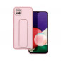 Samsung Galaxy A22 5G Coque LEATHER Case Kickstand Rose