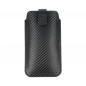 Samsung Galaxy A31 Etui universel Pocket Carbon Modèle de carbone  Noir 