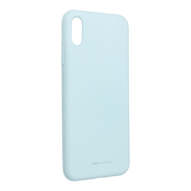 Apple iPhone XS Coque Roar Space Monochromatique, Élégant  Bleu ciel