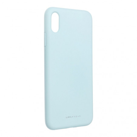 Apple iPhone XS Coque Roar Space Monochromatique, Élégant  Bleu ciel