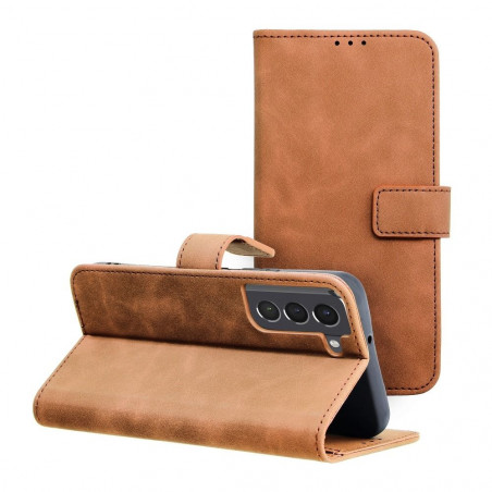 Samsung Galaxy S22 Portefeuilles TENDER Book Brun