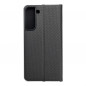 Samsung Galaxy S22 Plus Portefeuilles LUNA Book Carbon Fibre de carbone, Élégant  Noir