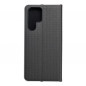 Samsung Galaxy S22 Ultra Portefeuilles LUNA Book Carbon Fibre de carbone, Élégant  Noir