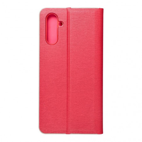 Samsung Galaxy A04s Portefeuilles LUNA Book Gold Élégant  Rouge