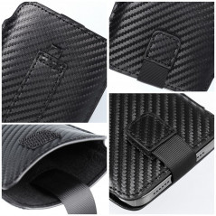 Samsung Galaxy A32 5G Etui universel Pocket Carbon Modèle de carbone  Noir 