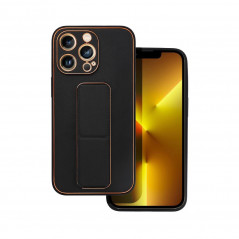 Apple iPhone 13 Pro Coque LEATHER Case Kickstand Noir