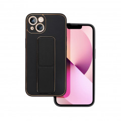 Apple iPhone 13 Coque LEATHER Case Kickstand Noir
