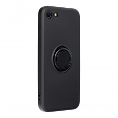 Apple iPhone SE 2020 Coque Silicone ring Noir