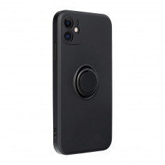 Apple iPhone 11 Coque Silicone ring Noir